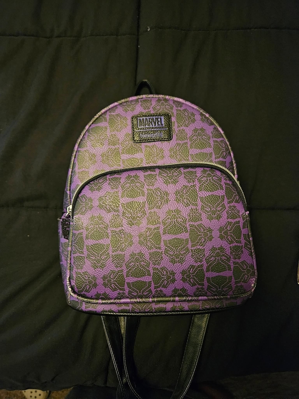Marvel Purple and Black Patterned Mini Backpack